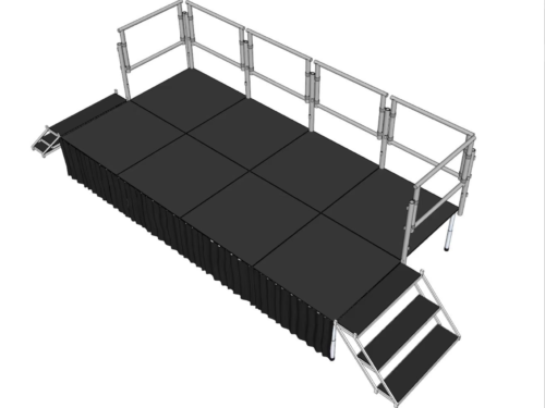 public speaking stage kit 8x16 (with stairs + rails)