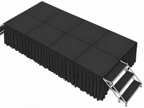 public speaking stage kit 8x16 (stairs + deck configuration)