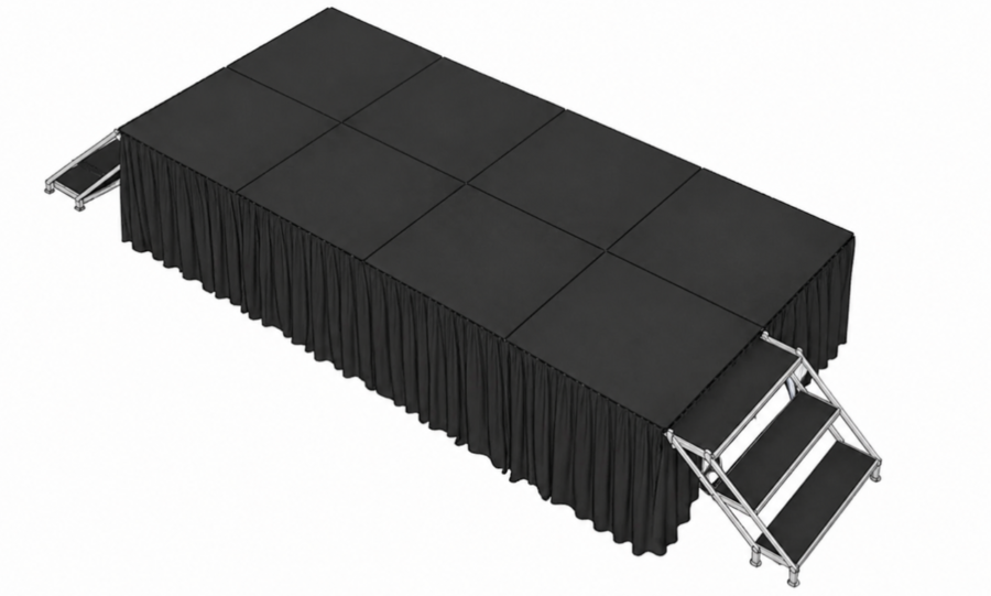 Speaking Stage Kit 8×16 (Stairs + Deck)