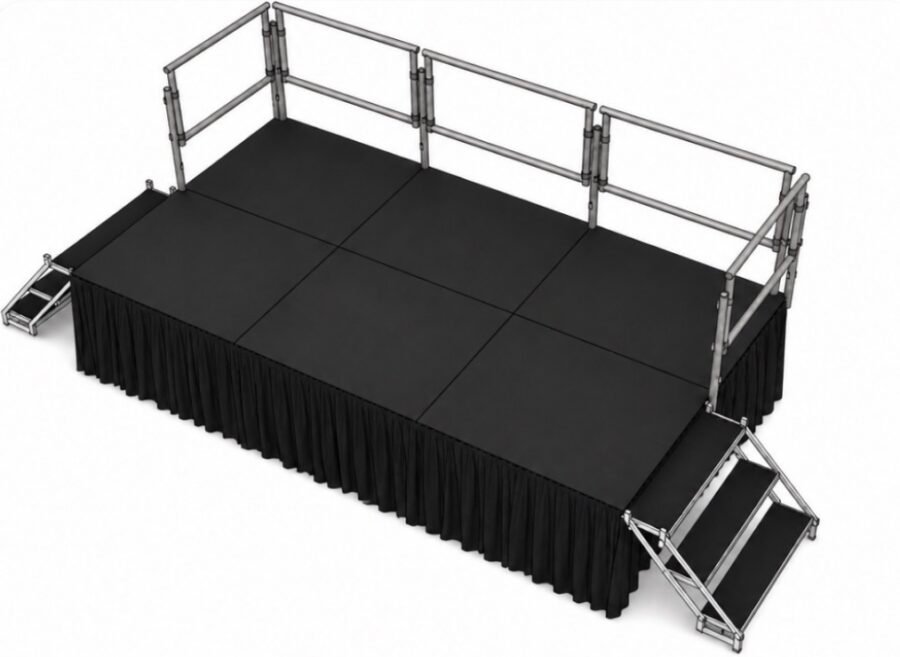 Speaking Stage Kit 8×12 (Stairs + Rails)